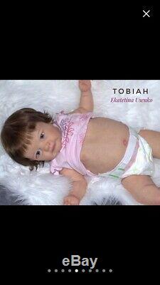 Reborn Baby Tobiah By Professional Artist BEAUTIFUL Soft Vinyl Feltman Layette