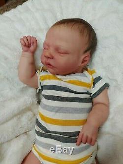 Reborn Big Baby Boy Robin Asleep by Nikki Johnston Special Edition Doll