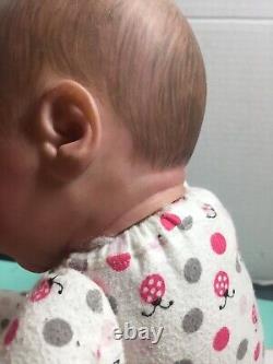 Reborn Cuddle Baby Doll Newborn Soft Beaded Cloth Body Realistic Painted Hair