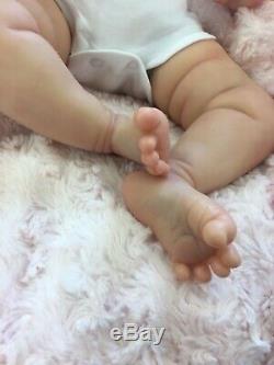 Reborn Doll Heavy Girl Fake Baby Ruby Cassie Brace Mono Rooted Hair Stunning