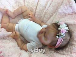 Reborn Doll Heavy Girl Fake Baby Ruby Cassie Brace Mono Rooted Hair Stunning