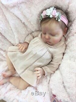 Reborn Doll Heavy Girl Fake Baby Ruby Cassie Brace Mono Rooted Hair Stunning