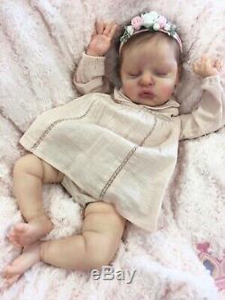 Reborn Doll Heavy Girl Fake Baby Ruby Cassie Brace Mono Rooted Hair Stunning