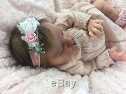 Reborn Doll Heavy Girl Fake Baby Ruby Cassie Brace Mono Rooted Hair Stunning