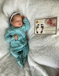 Reborn Doll Katie Asleep by Bountiful Baby, authentic realistic lifelike w COA