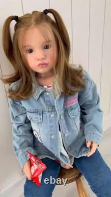 Reborn Doll Lifelike 40in Toddler Aloenka Rooted Hair Festival Paintes Toy Gifts