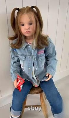 Reborn Doll Lifelike 40in Toddler Aloenka Rooted Hair Festival Paintes Toy Gifts