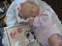 Reborn Doll Realborn Aria Asleep, 18 2 Lbs. 14 Oz. COA