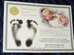 Reborn Doll Realborn Daphne Awake, 19 4 Lbs. 6 Oz. COA
