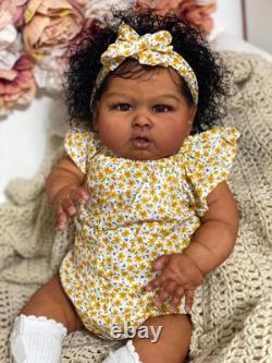 Reborn Dolls Black 24Inch Silicone Baby Girl Toddler Realistic Boy That Look