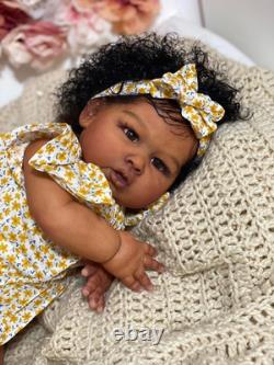 Reborn Dolls Black 24Inch Silicone Baby Girl Toddler Realistic Boy That Look