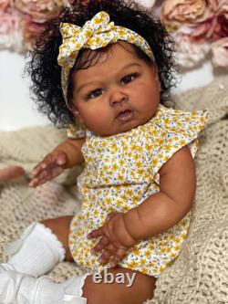 Reborn Dolls Black 24Inch Silicone Baby Girl Toddler Realistic Boy That Look