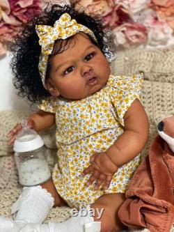Reborn Dolls Black 24Inch Silicone Baby Girl Toddler Realistic Boy That Look