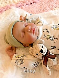 Reborn Dolls Cloth Body Vinyl Limbs Heavy Realistic 19 Inch Baby Boy Lifelike