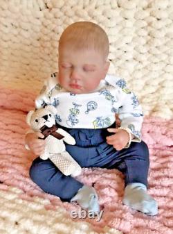 Reborn Dolls Cloth Body Vinyl Limbs Heavy Realistic 19 Inch Baby Boy Lifelike