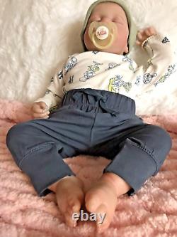 Reborn Dolls Cloth Body Vinyl Limbs Heavy Realistic 19 Inch Baby Boy Lifelike