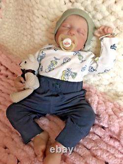 Reborn Dolls Cloth Body Vinyl Limbs Heavy Realistic 19 Inch Baby Boy Lifelike