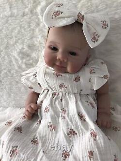 Reborn Dolls Soft Vinyl Cloth Body 5 lbs Realistic 19 Baby Girl Doll Lifelike