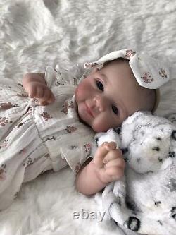 Reborn Dolls Soft Vinyl Cloth Body 5 lbs Realistic 19 Baby Girl Doll Lifelike