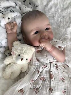 Reborn Dolls Soft Vinyl Cloth Body 5 lbs Realistic 19 Baby Girl Doll Lifelike