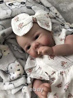 Reborn Dolls Soft Vinyl Cloth Body 5 lbs Realistic 19 Baby Girl Doll Lifelike