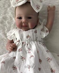 Reborn Dolls Soft Vinyl Cloth Body 5 lbs Realistic 19 Baby Girl Doll Lifelike