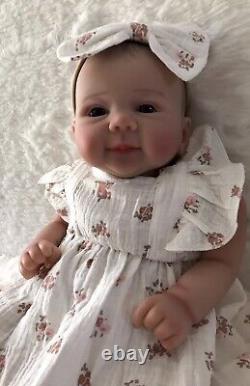 Reborn Dolls Soft Vinyl Cloth Body 5 lbs Realistic 19 Baby Girl Doll Lifelike