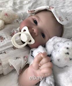 Reborn Dolls Soft Vinyl Cloth Body 5 lbs Realistic 19 Baby Girl Doll Lifelike