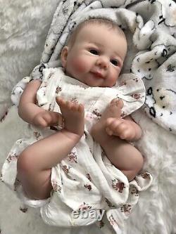 Reborn Dolls Soft Vinyl Cloth Body 5 lbs Realistic 19 Baby Girl Doll Lifelike