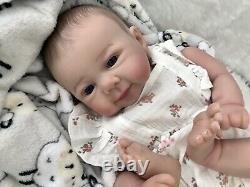 Reborn Dolls Soft Vinyl Cloth Body 5 lbs Realistic 19 Baby Girl Doll Lifelike