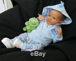 Reborn Ethnic AA Biracial Baby Alfie by Laura Lee Eagles Beautiful Baby Boy