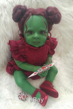 Reborn Fantasy Art Doll Baby Gamora 24'' OOAK, Ready to go Home