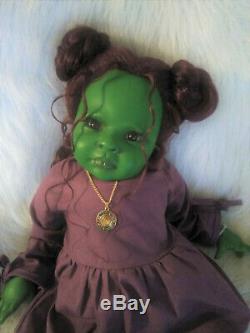 Reborn Fantasy Art Doll Baby Gamora 24'' OOAK, Ready to go Home