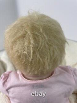 Reborn Hand Painted Vinyl Soft Bodied Infant Baby Girl Doll 5lb 12 oz blond hair