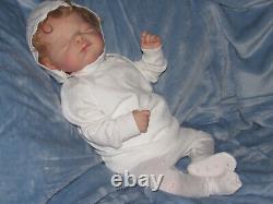 Reborn Martha Grace in a Victorian Infant Gown, by Adrie Stoete, COA