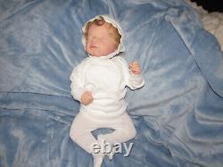 Reborn Martha Grace in a Victorian Infant Gown, by Adrie Stoete, COA