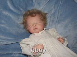 Reborn Martha Grace in a Victorian Infant Gown, by Adrie Stoete, COA