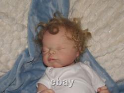 Reborn Martha Grace in a Victorian Infant Gown, by Adrie Stoete, COA