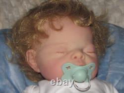 Reborn Martha Grace in a Victorian Infant Gown, by Adrie Stoete, COA