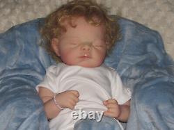 Reborn Martha Grace in a Victorian Infant Gown, by Adrie Stoete, COA