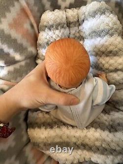 Reborn Micro Preemie Baby Boy Byron Bountiful Baby. Red Painted Hair