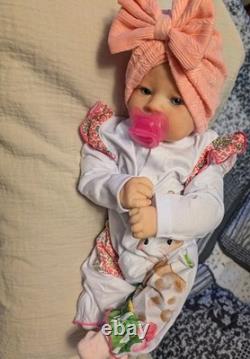 Reborn Newborn size reborn doll 19 Reborn Baby Girl Doll Adorable Jill
