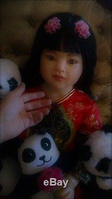 Reborn Ping Lau OOAK & Artist One of a Kind Real Size Child Asian Peony