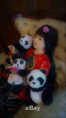 Reborn Ping Lau OOAK & Artist One of a Kind Real Size Child Asian Peony