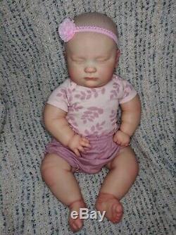 Reborn Realborn Baby Girl Joseph Asleep 23 Chubby Baby Custom Order