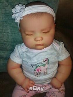 Reborn Realborn Baby Girl Joseph Asleep 23 Chubby Baby Custom Order