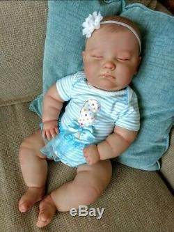 Reborn Realborn Baby Girl Joseph Asleep 23 Chubby Baby Custom Order