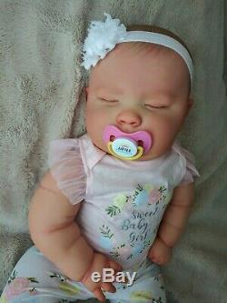 Reborn Realborn Baby Girl Joseph Asleep 23 Chubby Baby Custom Order