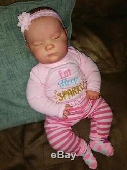 Reborn Realborn Baby Girl Joseph Asleep 23 Chubby Baby Custom Order