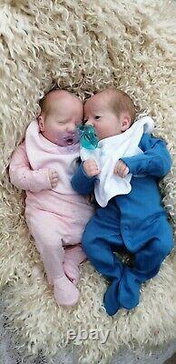 Reborn Realborn Baby Twins Blake Awake /Asleep (Shropshire Reborns)